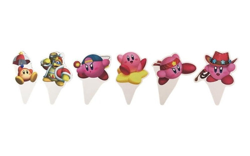 12 Pick Para Cupcake Para Fiesta Con Tematica De Kirby