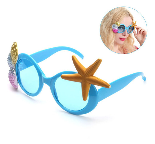 Imagen 1 de 8 de Gafas De Sol Para Fiestas Tropicales, Diseño De Concha De Ma