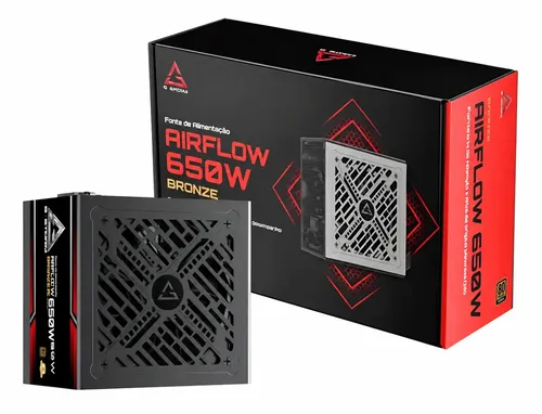 GSTORM - Fonte ATX 650W Airflow 80 Plus Bronze com Cabo de Força