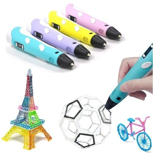 Imagen 2 de 6 de Bolígrafo Lápiz Ergonómico 3d + Base + Filamento