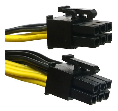 Imagem 5 de 5 de Cabo Extensor 6pin Fêmea 6p Macho 60cm Riser Placa Video