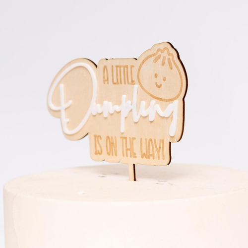 Decoración Para Tarta Con Texto En Inglés A Little Dumpling