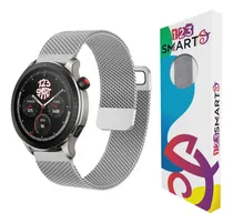 Comprar Pulseira De Aço Milanese Dupla 22mm Marca 123smart Para Amazfit Gtr 4 Gtr3 Gtr 2 Gtr 2 Nova Versao Gtr 47mm Balance Pace S1 Stratos 1 2 E 3 Gt Gt2 46mm Gt3 46mm Gt 4 46mm - Prata