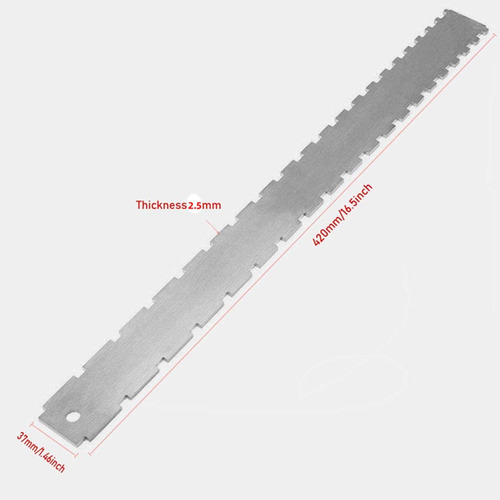 . Regla Con Muescas For Cuello De Guitarra De Acero
