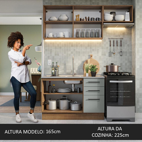 Cocina Integral Completa Modular Madesa Agata 180cm Mg 09