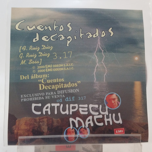 Catupecu Machu - Cuentos Decapitados - Cd Single - Ex