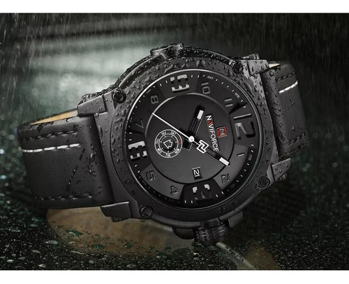 Relógio Masculino Militar Esportivo Pulseira Couro Naviforce
