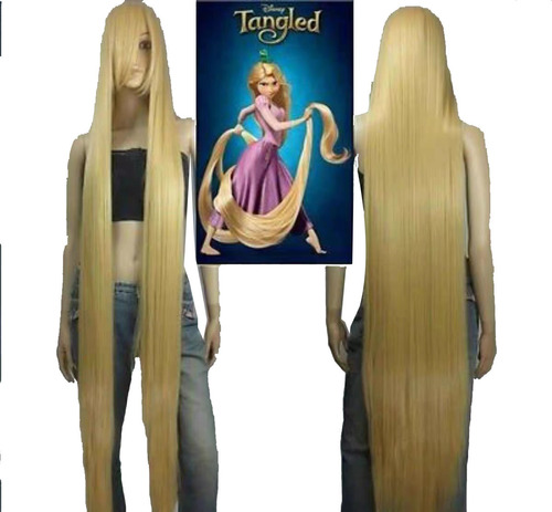 Z 150cm/58 5 Peluca De Cosplay De Princesa Enredada Rapunzel