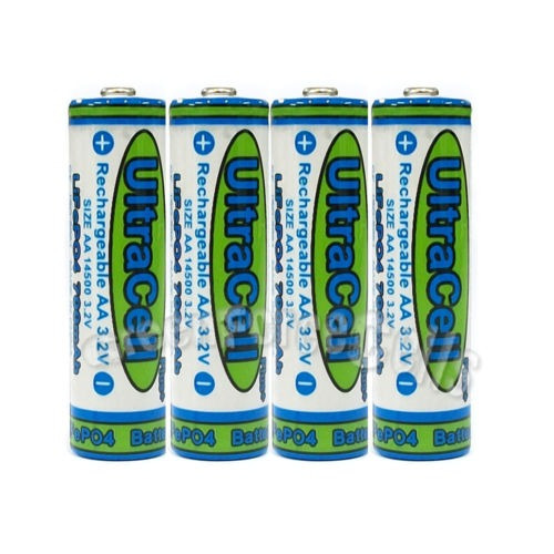 4 X Aa Lr6 700mah 3.2v Lifepo4 14500 Lfp Batería Recargable 