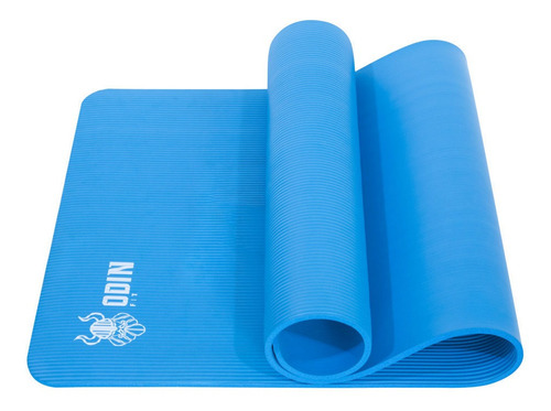 Tapete De Yoga Mat Em Nbr 10mm Premium - Odin Fit Cor Azul