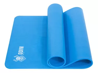 Tapete De Yoga Mat Em Nbr 10mm Premium - Odin Fit Cor Azul