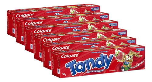 Tandy Pasta De Dentes Sabor Morango 50g Kit C/ 6unid - Gamer