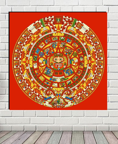 Cuadro Decorativo Calendario Azteca No 2a 20x20cm