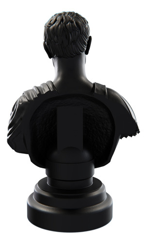 Estátua Busto Júlio César Imperador Romano - Estatueta Cor Cor Aurum Noctis