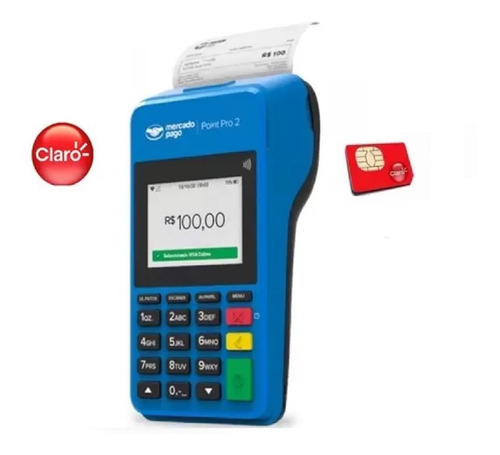 Imagem 2 de 4 de Maquininha Point Pro 2 Imprime Aproximação Wifi Chip Claro