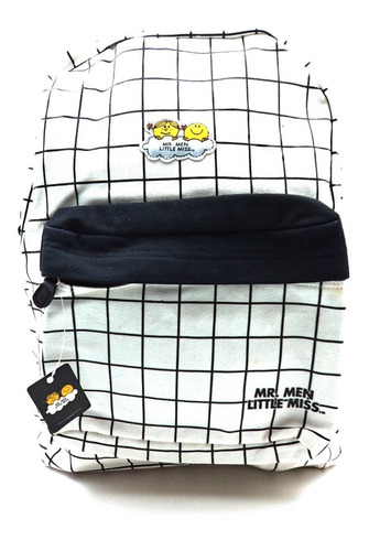 Bolsos Black And White Grid Mr. Men Little Miss