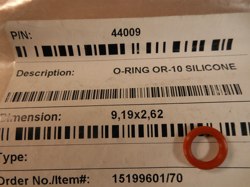 O-ring Or - 10 Silicone 44009   9,19 X 2,62 (lot Of 5) Uuv