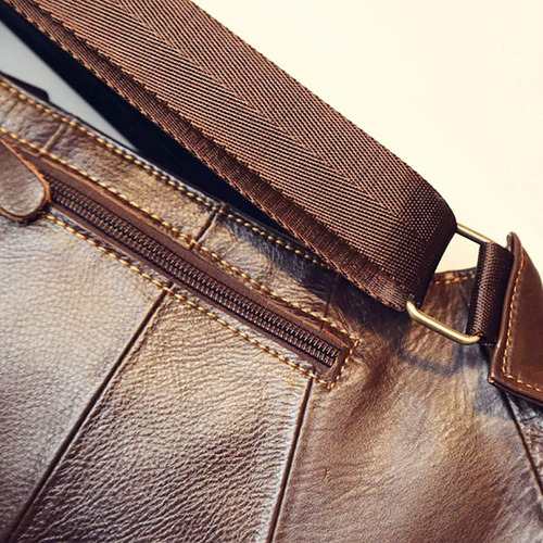 Kpywzer Bolso Bandolera De Cuero Vintage Para Hombres Y Al