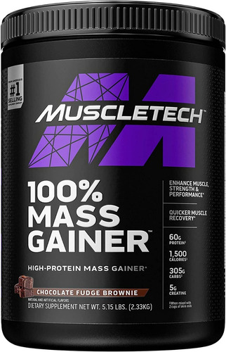 Muscletech 100% Mass Gainer Alto En Proteína 2.33 Kgs 