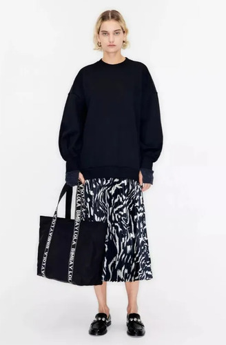 Bolso De Hombro Popular De Binba Y Lola Negro Lisa Níquel Negro