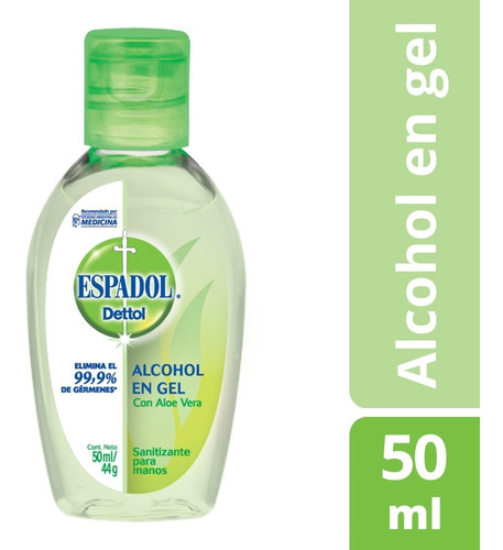 Espadol Alcohol En Gel Fresh Con Aloe Vera X 50ml