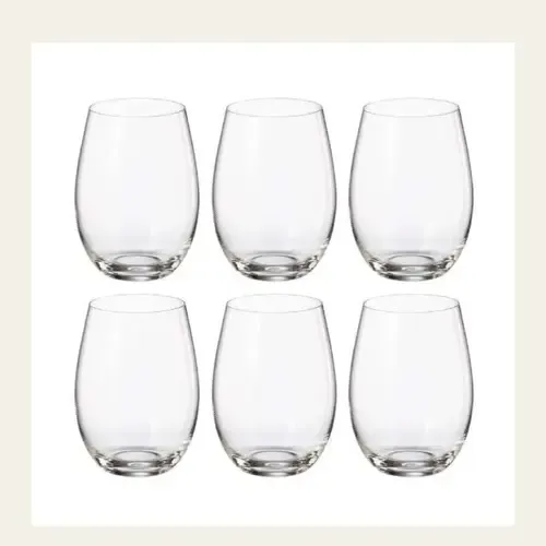 Jogo C/ 6 Copos Bohemia Crystal 560 Ml Cor Transparente