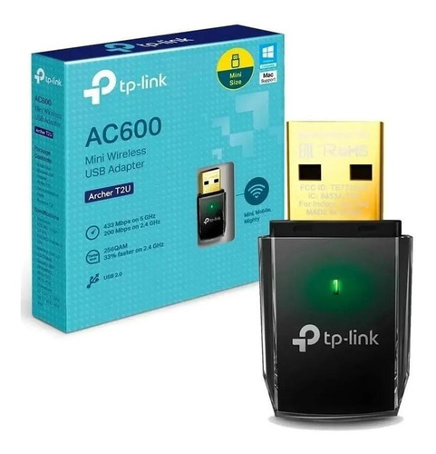 Adaptador Wifi Usb Tp-link Archer T2u Ac600 Dualband