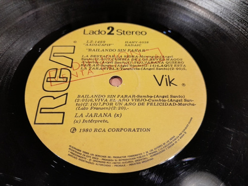 Lp Vinilo - La Jarana - Bailando Sin Parar - Arg - 1980 (Usado)