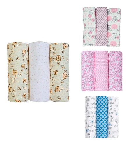 Cueiro Composê Estampado - Papi 80cm X 80cm