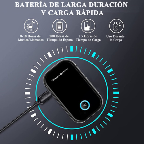 Receptor Bluetooth 5.0 2 En 1 Adaptador Inalámbrico Audio Au