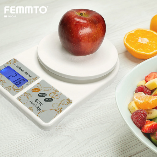 Imagen 7 de 10 de Balanza Electronica Digital Cocina 10 Kilos Alta Precisión Capacidad máxima 10 kg Color Blanco