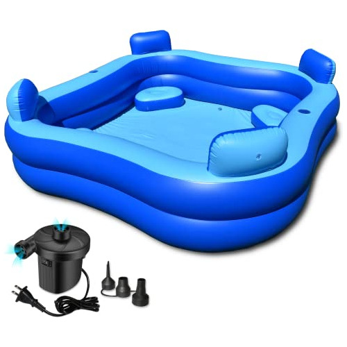 Rukala Piscina Inflable Con Asientos Y Reposacabezas De 8 X 