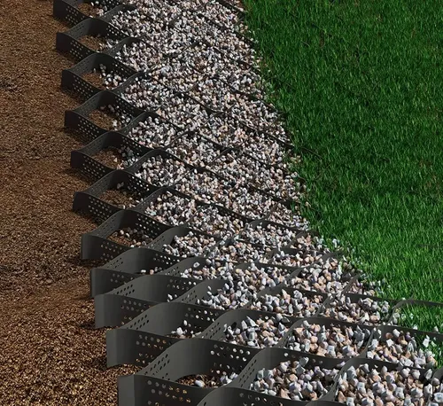 Rejilla De Geocelda ErModa GYJ De 2m X 6m Para Estabilizar Grava Y Terreno, HDPE, Fácil De Cortar Y Colocar, Ideal Para Pendientes, Estacionamientos Y Paisajismo, Carga 1800 Lbs/pulgada²