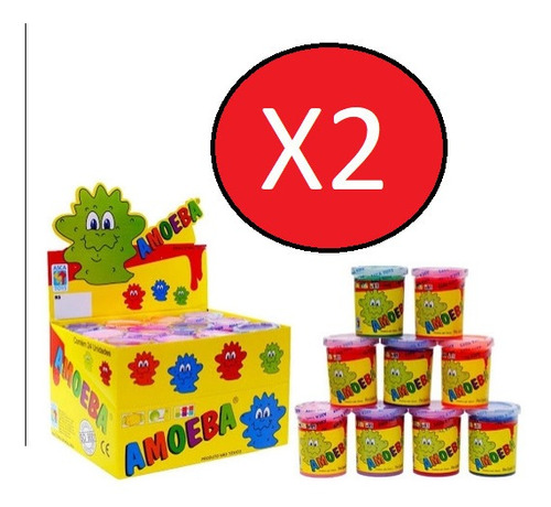 Kit 2 Caixas Amoeba Geléia De Brincar 24 Unidades 110g=48un