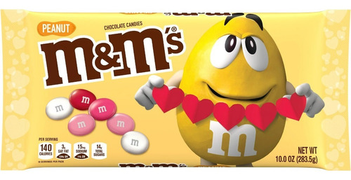 M&m's Peanut Valentines M&m's Mars Wrigley Confectionery  Chocolate Con Cacahuate Bolsa 283 g