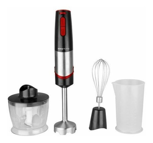 Imagen 2 de 2 de Mixer KanjiHome KJH-BL1000HB01 negro y acero inoxidable y rojo 220V 1000W