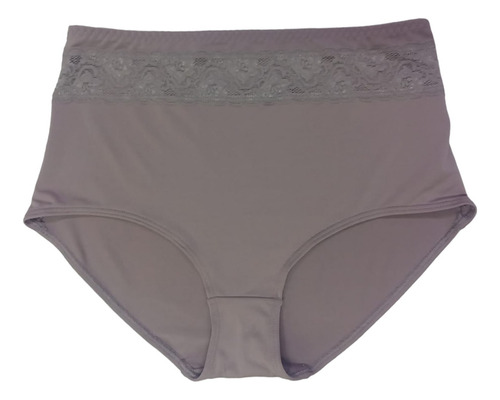 Panty Completa Microfibra Encaje En Cintura Brasjade 5800