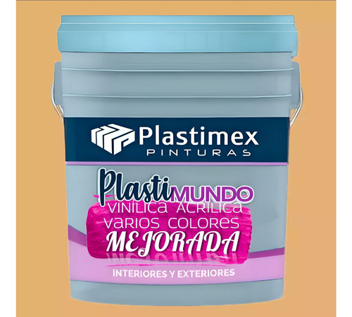 Pintura Acrílica Mate Plastimex 22 Colores Fórmula Mejorada Durazno