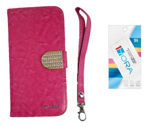 Combo Funda Tipo Cartera Beauty Zte L3 Plus + Cristal Templa