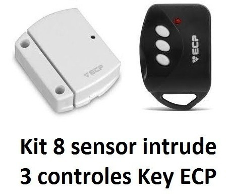 Kit 8 Sensor Intrude Ecp E 3 Controles Key Ecp