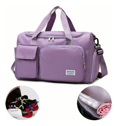 Maleta Gym Deportiva Bolsa Mujer Viaje Mochila Fitness Bag