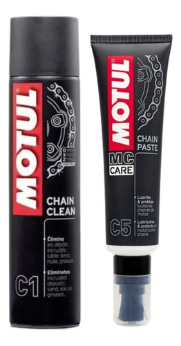 Motul C1 Limpiador De Cadenas + Motul C5 Lubricante