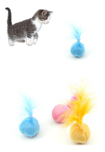 Peluche Natural Con Forma De Bola De Menta Para Gatos, 6 Uni
