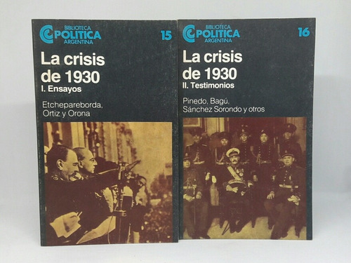 La Crisis De 1930 Nros 15 Y 16  Ceal