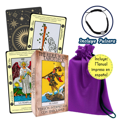Tarot Rider Waite Para Principiantes + Pulsera De San Benito