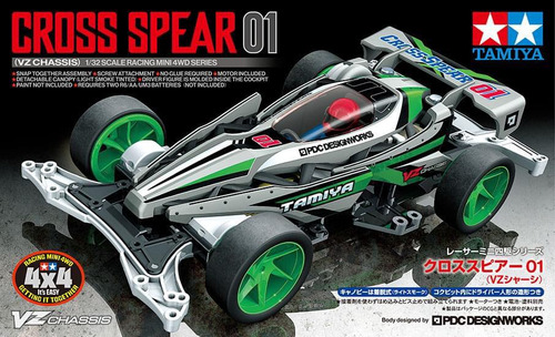 Tamiya Cross Spears 01 4wd 1/32 Auto P/ Pista P/ Armar 18103