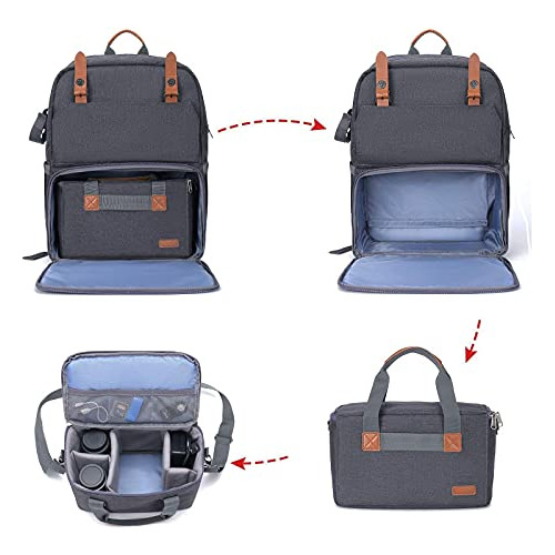 Mochila Para Cámara Mosiso De 17,3 Pulgadas, Funda Para Cáma