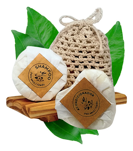 Shampoo Y Acondicionador Solido Jabonera Natural Organico Pelo Seco/rulos