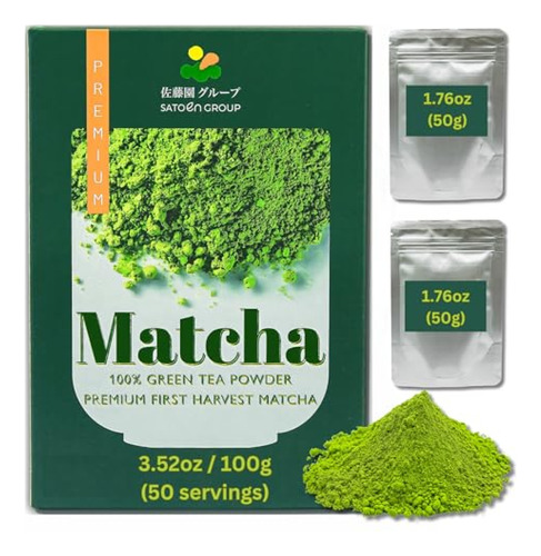 Satoen Polvo De Té Verde Matcha De Grado Ceremonial 3.52 Oz