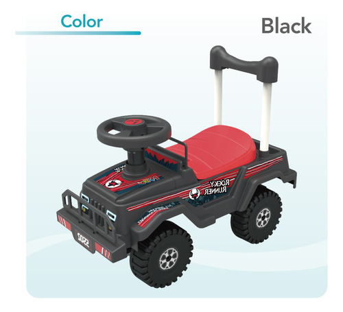 Carrito Montable Mytoy Rocky Runner Con Claxon Y Respaldo